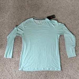 NWT Terramar All Season Performance Men’s Long Sleeve Shirt. Spring ‘23. Aqua. L